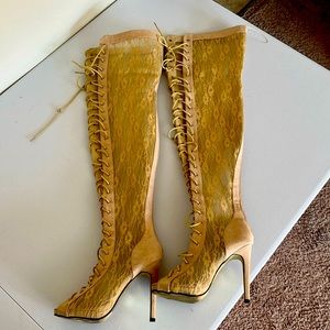 Over-the-knee Lace Boots sz 7